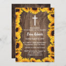 Search for sunflowers christening invitations Baptism
