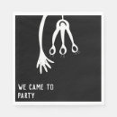 Recherche de fête effrayante serviettes Noir et blanc