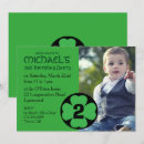 Search for st patricks 1st birthday invitations Shamrock