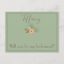 Search for will you be my bridesmaid postcards Rustic