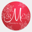 Search for monogram snowflake stickers Red