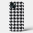 Search for houndstooth check iphone cases Black and white