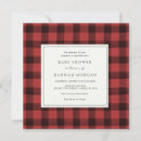 Search for buffalo plaid baby shower invitations Rustic