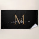 Search for black and gold beach towels Script