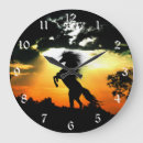 Recherche de silhouette de coucher du soleil horloges Cheval