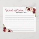 Search for floral wedding advice cards Burgundy
