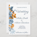 Search for indigo wedding invitations Leaves