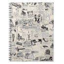 Search for vintage newspaper notebooks Retro