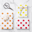 Recherche de pois orange papier cadeau Géométrique