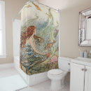 Search for vintage mermaid shower curtains Illustration