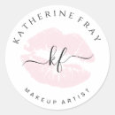 Recherche de lèvres roses autocollants Typographie
