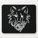 Recherche de loup blanc tapis souris Noir et blanc