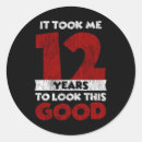 Search for 12 years stickers Birthday