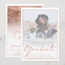 Search for rose gold foil graduation invitations Simple