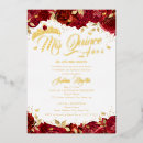 Recherche de red rose quinceanera invitations Mis quince