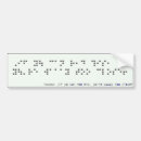 Search for blind bumper stickers Braille