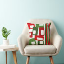 Search for mid century modern christmas pillows Red