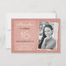 Search for black pink rose gold glitter invitations Sixteen