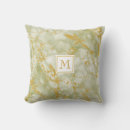 Search for green marble pillows Green and gold