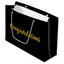 Search for congratulations gift bags Black and gold