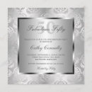 Search for square 50th birthday invitations Damask