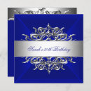 Search for royal blue 50th birthday invitations Elegant birthday party