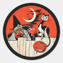 Search for vintage halloween stickers Black cat