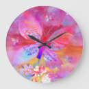 Search for pink butterfly clocks Watercolor