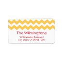 Search for yellow chevron return address labels Pattern