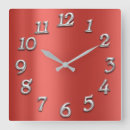 Recherche de gris et rouge horloges Contemporain