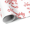 Search for naughty and nice wrapping paper Red