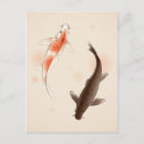 Search for koi fish painting postcards Beautiful