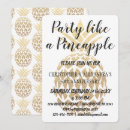 Search for gold pineapple wedding invitations Beach