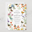 Search for watercolor butterflies wedding invitations Wild flowers