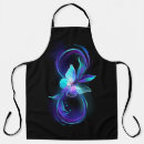 Search for black and turquoise aprons Butterfly