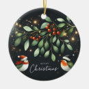 Search for red robin ornaments Seasonal