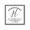 Search for monogram rubber stamps Simple typography