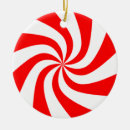 Search for red and white candy ornaments Xmas