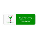 Search for martini return address labels Red