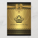 Search for black gold prince baby shower invitations Crown