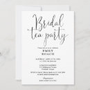 Search for black white bridal tea invitations Simple