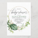 Search for monstera leaves baby shower invitations Foliage