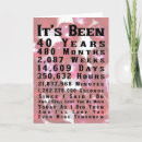 Search for happy 40th anniversary cards Years