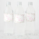 Search for bridal shower water bottle labels Pink flowers