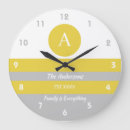 Recherche de rayures grises horloges Jaune