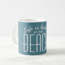 Search for life is better at the beach mugs Typography