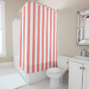 Search for coral shower curtains Vertical stripes