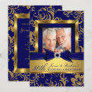 Search for navy blue anniversary invitations 50th