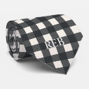 Search for buffalo plaid ties Black and white