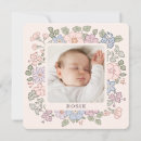 Search for flower square birth announcement cards Floral